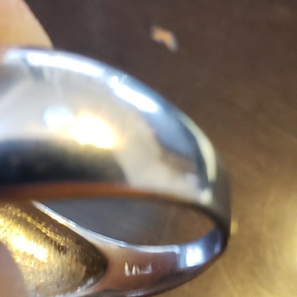 925 Studded Ribbon Ban Ring - Picture 6 of 6